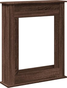 vidaXL Πλαίσιο Τζακιού Καφέ Δρυς 75x20x87,5 εκ. από Επεξ. Ξύλο