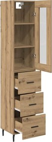 vidaXL Highboard Artisan Oak 34,5 x 34 x 180 εκ. Επεξεργασμένο ξύλο