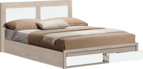 ΚΡΕΒΑΤΙ CAPRI HM312.06 ΜΕ 2 ΣΥΡΤΑΡΙΑ SONAMA ΛΕΥΚΟ ΓΙΑ ΣΤΡΩΜΑ 150x200 εκ.
