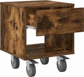 vidaXL Κομοδίνο 2 pcs Καπνιστό Δρύς 40,5 x 40 x 48 εκ.