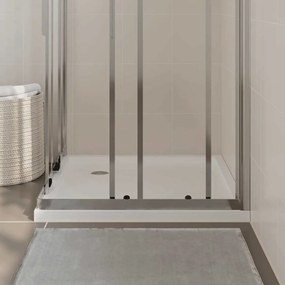 vidaXL Βάση Ντουζιέρας Τετράγωνη Λευκή 80 x 80 εκ. από ABS