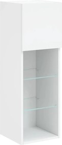 vidaXL Έπιπλο Τηλεόρασης με LED Λευκό 30,5x30x90 εκ.