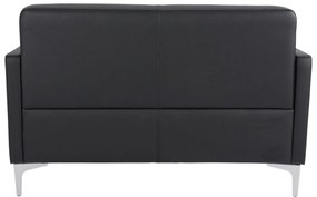 Καναπές Διθέσιος NELLIE με PU Μαύρο 113x71x71Υ εκ. 130x71x71 εκ.