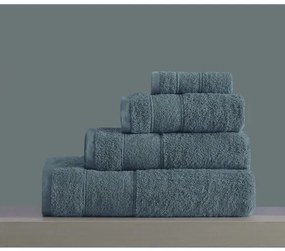 Makis Tselios Home Σετ Πετσέτες 4τμχ Lillie No2 Grey Βάρους 500gr/m²