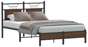 vidaXL Πλαίσιο Κρεβατιού Χωρ. Στρώμα Καφέ Δρυς 120x200εκ. Επ. Ξύλο