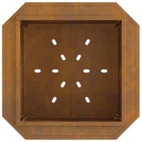 vidaXL Φωτιά Καφέ 58 x 58 x 51 cm Ατσάλι σκληρυθέν στον αέρα