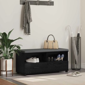 vidaXL Παγκάκι Χαλωρίου Μαύρη Δρυς 100 x 38 x 46 εκ