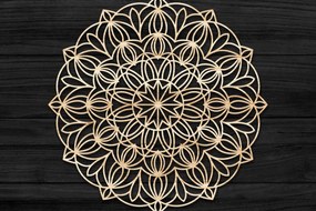 Σετ των 2 Intra απο ξύλο plywood 3mm-4mm πάχος Τρισδιάστατη , Mandala Δίασταση 30x30 cm INTRAFABR-73704336