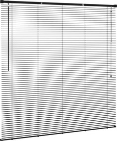 vidaXL Βενετσιάνικη Σκίαση Μαύρο 150 x 140 εκ. 25 mm PVC