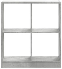 vidaXL Βιβλιοθήκη Γκρι Σκυροδέματος 68,5x32x75 εκ. Επεξεργ. Ξύλο