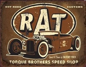 Μεταλλική πινακίδα TORQUE - Rat Rod, (40 x 31.5 cm)