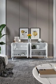 Stewehome κονσόλα mdf με μεμβράνη και πόρτες 160x40x84 cm