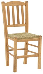 Καρέκλα καφενείου με ψάθα Damnir-Charchie μασίφ ξύλο οξιάς λούστρο καρυδί 41x42x92εκ Υλικό: WOOD - SEAGRASS 200-000747