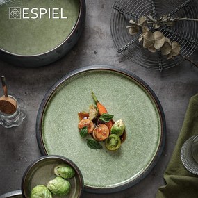 PEBBLE ΠΙΑΤΟ ΣΤΡΟΓΓΥΛΟ ΚΑΦΕ-ΠΡΑΣΙΝΟ 29Χ29Χ5ΕΚ