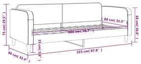 ΚΑΝΑΠΕΣ ΚΡΕΒΑΤΙ ΚΡΕΜ 80 X 200 ΕΚ. ΥΦΑΣΜΑΤΙΝΟΣ 354032