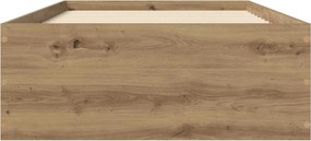 vidaXL Κρεβάτι δαπέδου Artisian Δρυς 80 x 200 cm Επεξεργασμένο Ξύλο
