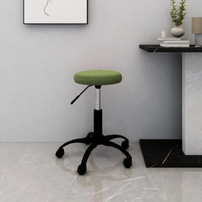 vidaXL Περιστρεφόμενη καρέκλα γραφείου ανοιχτό πράσινο βελούδο