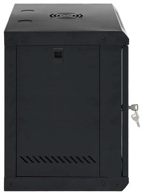 vidaXL Ντουλάπα δικτύου με αποθήκευση Μαύρο 53 x 45 x 60 εκ Ατσάλι