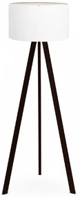 Megapap Φωτιστικό Δαπέδου Rosling Mdf/Ύφασμα Pvc Μαύρο - Λευκό 38x38x140εκ.