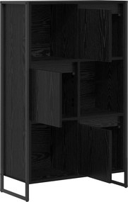 VidaXL Βιβλιοθήκη 68 x 30 x 108.5 εκ. Επεξεργασμένο Ξύλο Μαύρη Οξυά