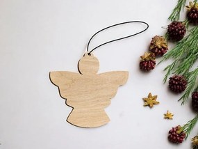 Σετ των 3 Intra απο ξύλο plywood 3mm-4mm πάχος – Διακόσμηση Χριστουγεννιάτικου Δέντρου Αγγέλου 35x40 cm INTRAVECTRY-MY559848