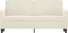 vidaXL Καναπές Διθέσιος Κρεμ 140 εκ. Βελούδινος