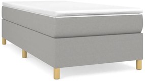 vidaXL Σκελετός Κρεβατιού Χωρίς Στρώμα Αν. Γκρι 80x200 εκ. Υφασμάτινο