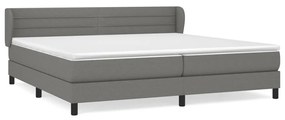 ΚΡΕΒΑΤΙ BOXSPRING ΜΕ ΣΤΡΩΜΑ ΣΚΟΥΡΟ ΓΚΡΙ 200X200 ΕΚ. ΥΦΑΣΜΑΤΙΝΟ 3126350