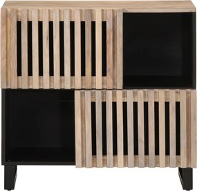 vidaXL Ντουλάπι 80x34x75 εκ. από Μασίφ Ξύλο Μάνγκο