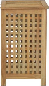 vidaXL Καλάθι Άπλυτων 50x35x60 εκ. από Μασίφ Ξύλο Teak