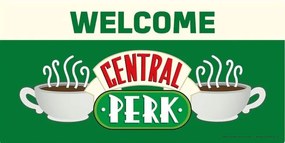 Μεταλλική πινακίδα Friends - Welcome to Central Perk