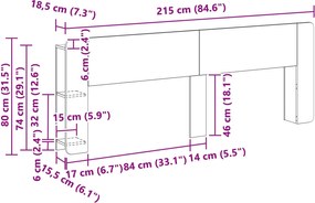 vidaXL Κρεβάτι με Κεφαλάρι με αποθήκευση Λευκό Επεξεργασμένο Ξύλο
