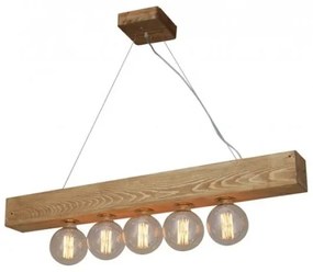 Φωτιστικό κρεμαστό BENZAI ράγα ξύλινο HL-236-1P-5 Homelighting-77-3031-Φυσικό 77-3031