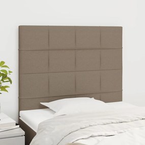 vidaXL Κεφαλάρι Κρεβατιού Μπεζ 80x5x118/128 εκ. Ύφασμα