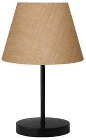 Table lamp PWL-1146 E27 beige-black D22x37cm 22x22x37 εκ.