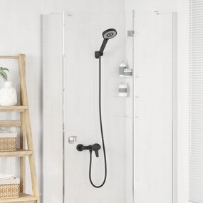 vidaXL Σετ Κεφαλής Ντους Μαύρο G 1 / 2 ίντσες Ορείχαλκος