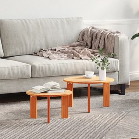 vidaXL Σετ Τραπεζιού Για Καφέ 2 pcs Καφέ κεριού 47.5 x 47.5 x 27 εκ.