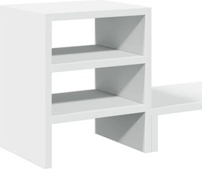 vidaXL Βάση Οθόνης με Organiser Γραφείου Λευκή από Επεξ. Ξύλο
