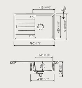 Νεροχύτης Schock Element Cristalite 31190-Leuko