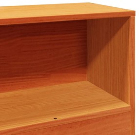 Σκελετός Κρεβ. Χωρίς Στρώμα Καφέ Κεριού 100x200 εκ Μασίφ Πεύκο - Καφέ