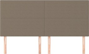 vidaXL Κεφαλάρι Κρεβατιού Μπεζ 180x5x118/128 εκ. Ύφασμα