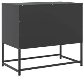 Έπιπλο Τηλεόρασης Μαύρο 68,5 x 39 x 60,5 εκ. Ατσάλινο - Μαύρο