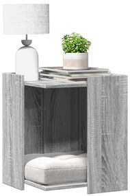 vidaXL Τουαλέτα Γάτας Περίφραξη Γκρι Sonoma 42x42x51εκ Επεξεργασμ Ξύλο