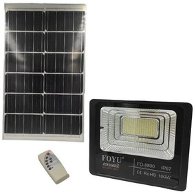 Προβολέας με ηλιακό πάνελ FOYU 100W FO-88100