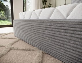 Επενδυμένο κρεβάτι Milora-Γκρι-160 x 200