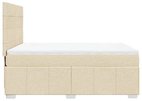 ΚΡΕΒΑΤΙ BOXSPRING ΜΕ ΣΤΡΩΜΑ ΚΡΕΜ 140X200 ΕΚ. ΥΦΑΣΜΑΤΙΝΟ 3293996