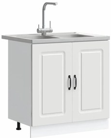 vidaXL Ντουλάπα Κουζίνας με αποθήκευση 2 pcs Λευκό 80 x 46 x 81.5 εκ