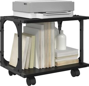 vidaXL Σταντ Εκτυπωτή Μαύρη Οξυά 41 x 28 x 33.5 εκ. Επεξεργασμένο ξύλο