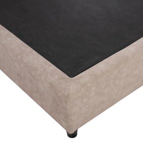 Επενδυμένο Κρεβάτι DOLORES Διπλό Nubuck Μπέζ 150x200 εκ. 150x205x105 εκ.