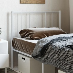 vidaXL Κεφαλάρι Λευκό 80 εκ. Μεταλλικό
